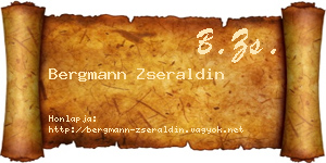 Bergmann Zseraldin névjegykártya